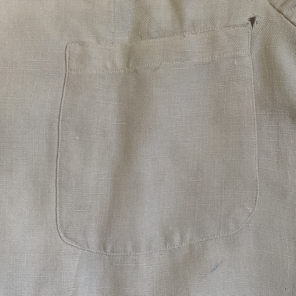 Amazing vintage (20’s?) unlined ivory linen jacket with 3 pearl buttons. - Picture 10 of 16